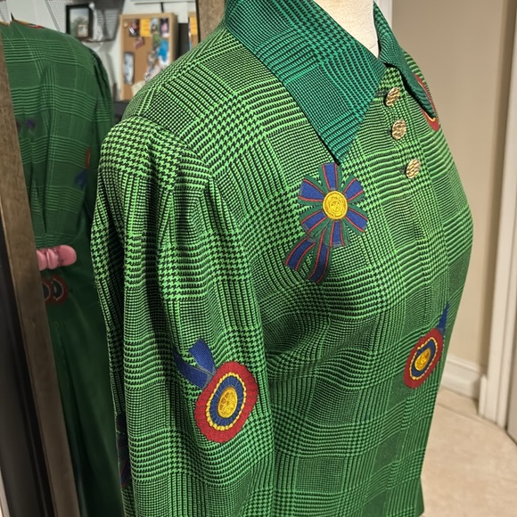 Vintage 70/80 Adel Simpson NY Wool Dress Size Large - Picture 3 of 14